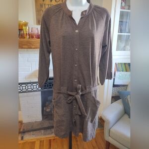 Free People brown drop waist dress